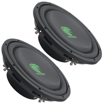 2x Audio360 ADS1250 12'' Shallow Mount Car Subwoofer 1500W Max Power