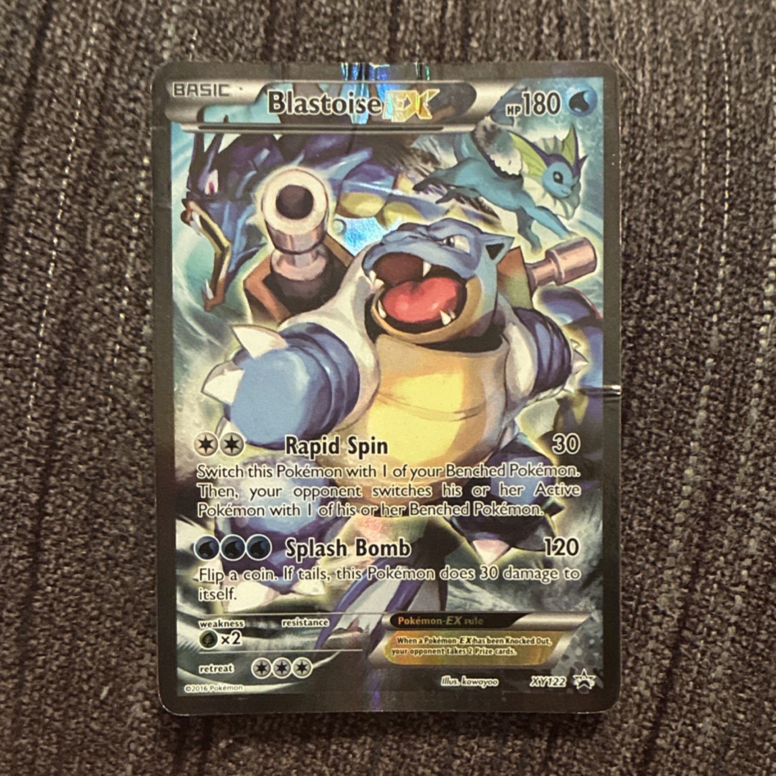 Pokémon Blastoise EX XY122 Promo Full Art Holo English 180 HP TCG Card