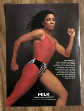 Florence Griffith Joyner Got Milk Mustache Print Ad 1998 Olympian Sprinter
