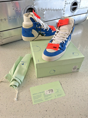 Off-White Off-Court 3.0 High-Top Sneakers Men s Size 44 Blue White NEW W BOX