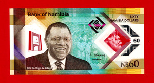 Namibia 60 Dollars ND 2025 Uncirculated Polymer - 60th Commemorative (Pick- 19)