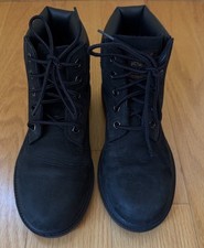 Timberland Waterproof Black Suede Leather Boys Boots Size 1 A7625