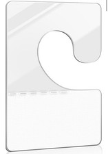 200 SELF ADHESIVE CLEAR PLASTIC HANG TABS TAGS HANGER PEGBORD SLATWALL HOOK