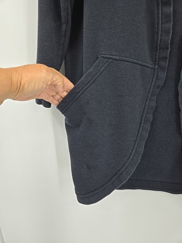 Nike French Terry Open Cardigan Donna Piccolo Nero Maglione Tempo Libero Etichetta Rossa - Foto 4 di 7