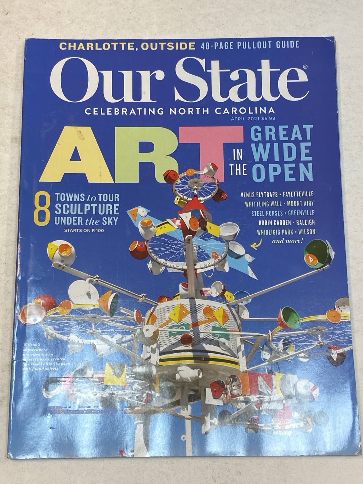 Our State North Carolina Magazine Sculpture Art Greenville  Apr 2021 Mount Airy