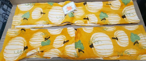 Set of 2 Same Kitchen Terry Towels (15"x25") FALL, PUMPKINS ON ORANGE # 2, AM - Picture 7 of 10