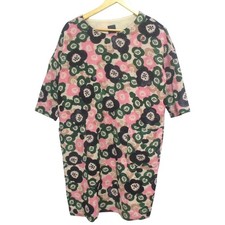 mina perhonen millefiori flower print knee-length dress size 36 beige Women USED