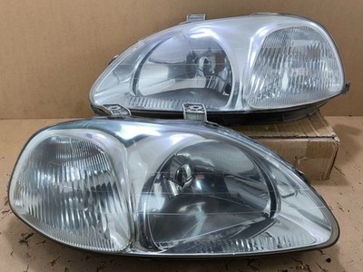 STANLEY JDM 96-98 Honda Civic EK3 EK4 EK S04 SO3 Head Lights Lamps 1 Pairs OEM