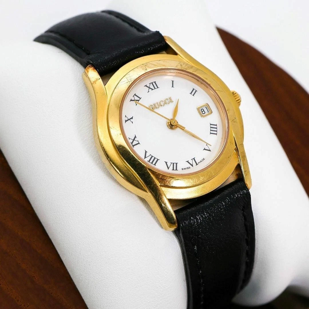 Montre GUCCI 5400L index romain date cuir 719