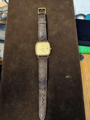 **Vintage 1984** OMEGA Seamaster Cal.1430 Quartz Date Gold Swiss Made 28mm Men's