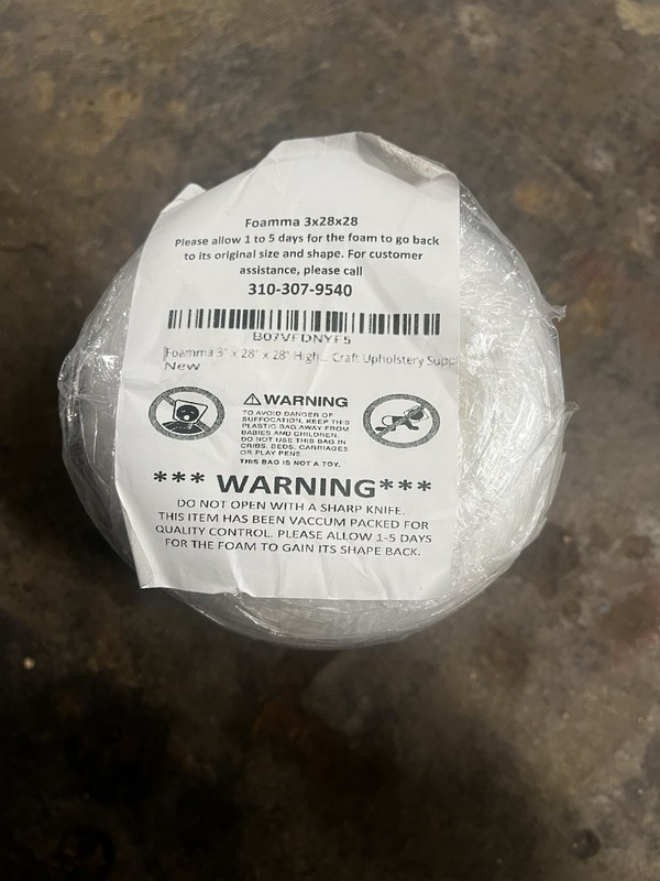 Brand New 3 X 28 X 28 Foam Furniture Cushion