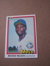 1981 Donruss baseball Mookie Wison Rookie card #575 NM-MT, sharp
