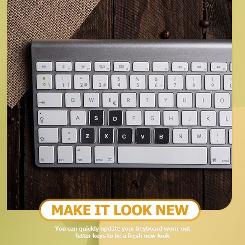 2 Sheets English Keyboard Stickers Universal Transparent Keyboard Stickers For - 第 7/11 張圖片