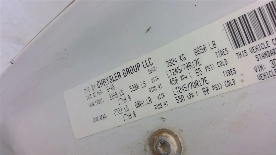 Dodge RAM 2500 2009 ABS bomba/modulador 55366224AP 3737 Foto 4 de 4