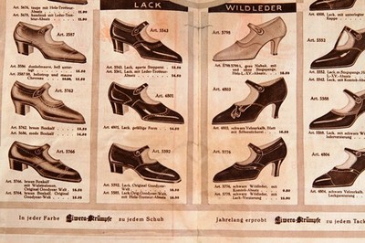 Original Werbung Conrad Tack Schuhe 1930 Stolp Prospekt faltbar