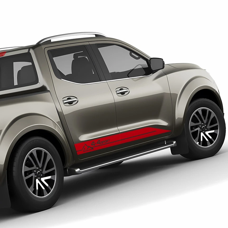 Calcomanías deportivas 4x4 rayas laterales para Nissan Frontier Navara todas las generaciones NP300 Foto 3 de 4