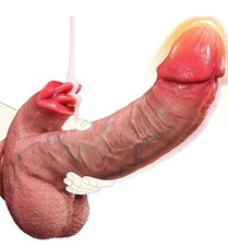 Sex Toy Thrusting Dildo Vibrators - 10.18'' Big Thick Dildo Licking Vibe #A03