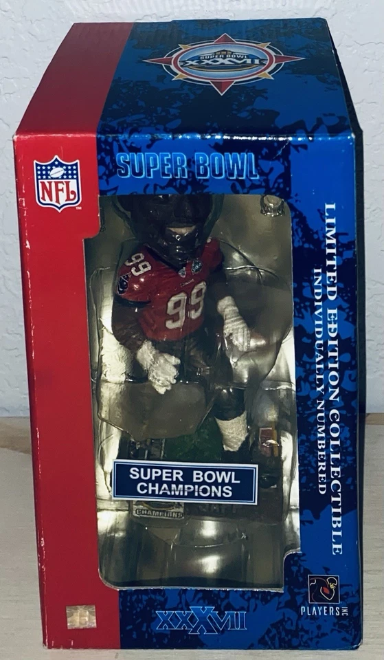 Tampa Bay Buccaneers Warren Sapp Super Bowl 37 XXXVII Bobblehead Nuevo en Caja NFL Foto 2 de 4