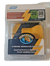 Camco Heavy Duty PowerGrip 30 Amp 3 Prong Generator Adapter for RVs and Autos
