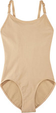 Girls Nude Leotard Seamless Undergarment Camisole with Adjustable Straps for Dan