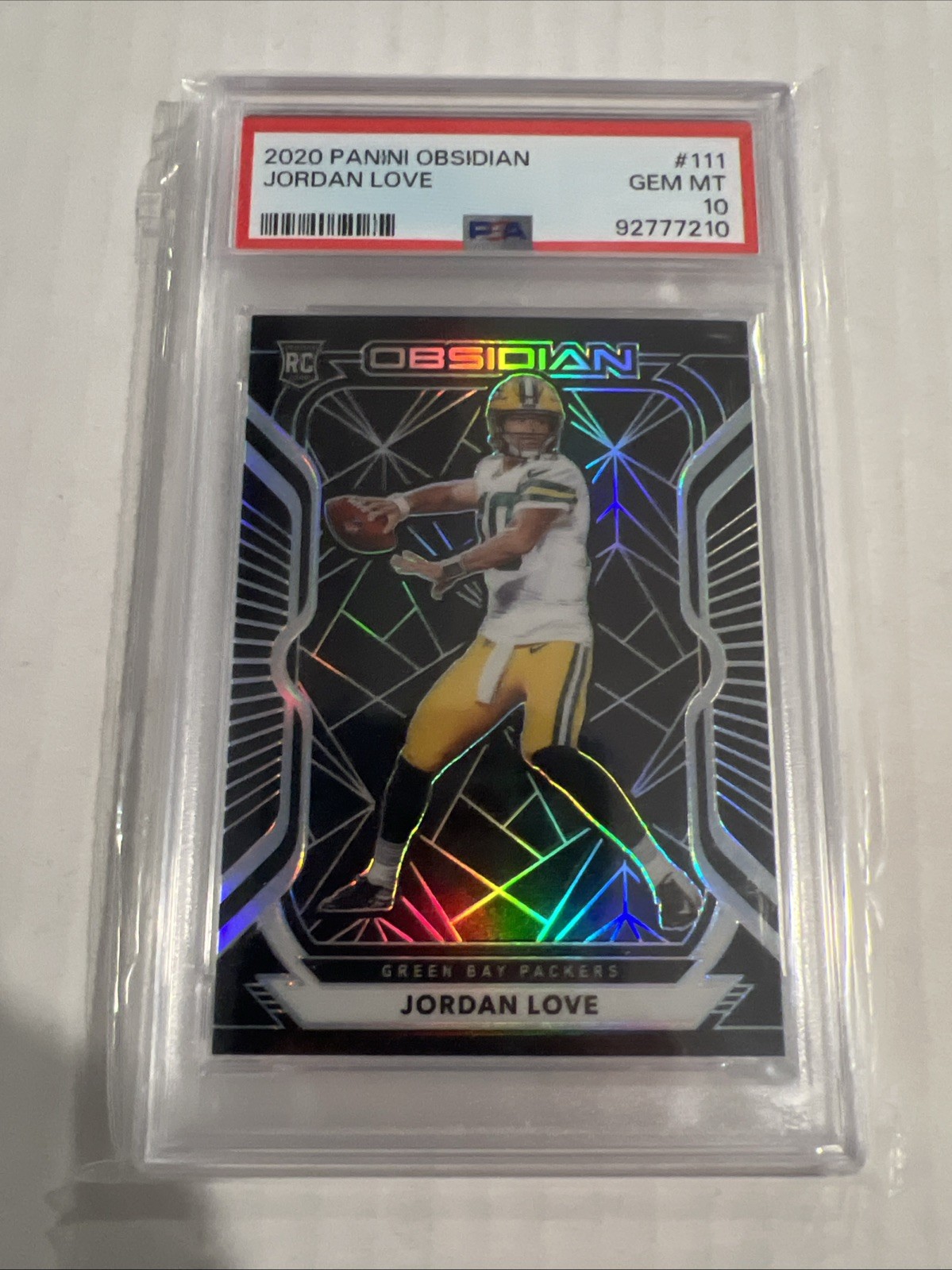 Jordan Love Panini Obsidian #111 Base