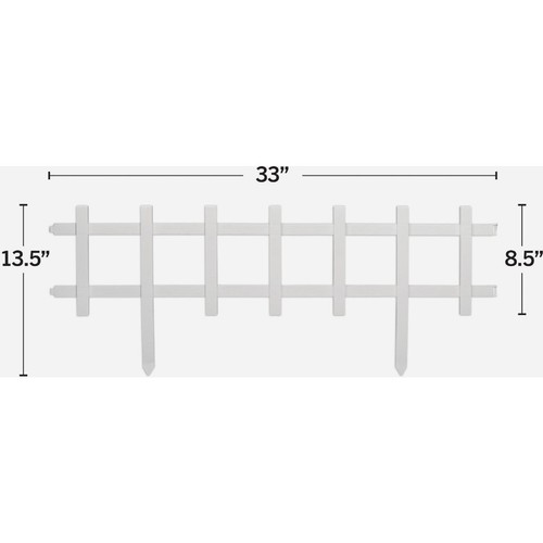 Master Mark Cape Cod 13.5 In. H x 33 In. L. Plastic Decorative Border Fence - Picture 4 of 4