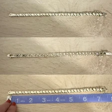 Vintage 925 Sterling Silver XO Hearts Hugs & Kisses Tennis Bracelet 7"