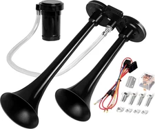 600DB Super Loud Dual Electric Air Horns Kit for Vehicles - with Compressor, App
