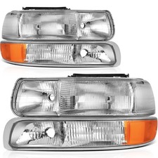 Lr Headlights Assembly For Suburban Tahoe 00-06 1500 2500 3500 Silverado 99-02