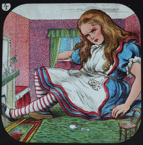 ALICE IN WONDERLAND NO4 C1905 Magic Lantern Slide LEWIS CAROL SIR JOHN TENNIEL