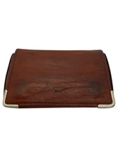 WILL Leather Goods Wallet Magnetic Closure Bifold 4x2.5”