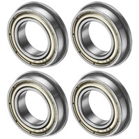 FüR 4-Pack F6801ZZ Flansch-Kugellager, 12X21X5Mm Metall-Dichtung Chromstahl
