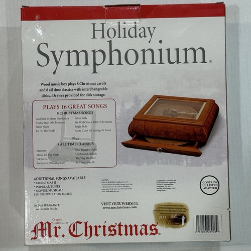Mr Christmas Musical Holiday Symphonium 2002 Music Box w/16 Discs New Open Box - Picture 10 of 20