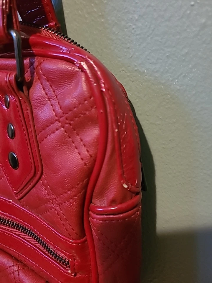 FOX гонки красный лоскутное одеяло узор инкрустация сумочка - Изображение 4 из 4