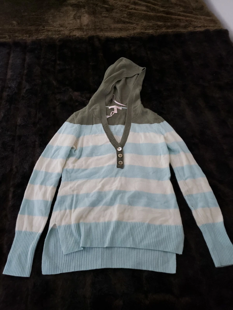 Victoria's Secret Womens Small Blue White Green Striped