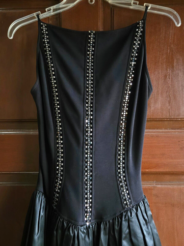 Nicole Bakti Evening Gown Black Dress sz M Cache Label - Picture 3 of 15