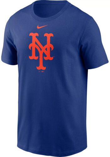 NIKE MENS NEW YORK METS ROYAL LOGO T SHIRT SIZE MEDIUM $40