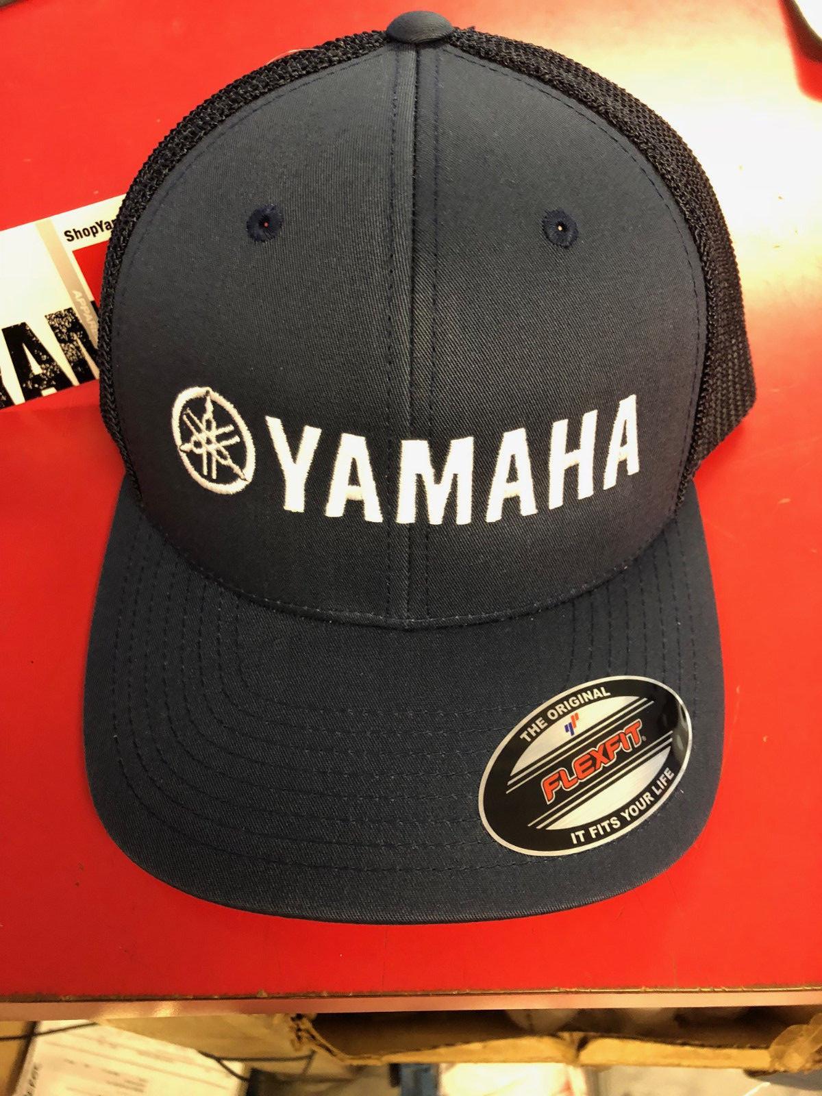 OEM Yamaha OUTBOARD WAVERUNNER Flexfit Mesh Hat Cap Navy Crp-14hff 