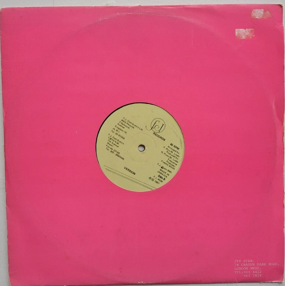 Freddie Roy – Woman A De Yard 12" vinyl record, reggae 1987 - Image 2 of 4