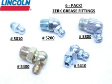 GREASE ZERK FITTING LINCOLN INDUSTRIAL ASSORTED SAE STRAIGHT 45° 65° 90 ANGLE HR