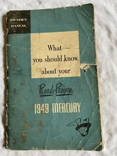 Vintage OEM 1949 MERCURY Owner's Manual (Pre-Owned) Not Reproduction