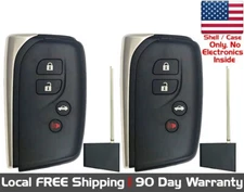 2x New Replacement Prox Key Fob Remote SHELL / CASE For Select Lexus Vehicles
