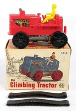Vintage Marx Wind Up Climbing Tractor in Original Box New Old Stock Toy  1312