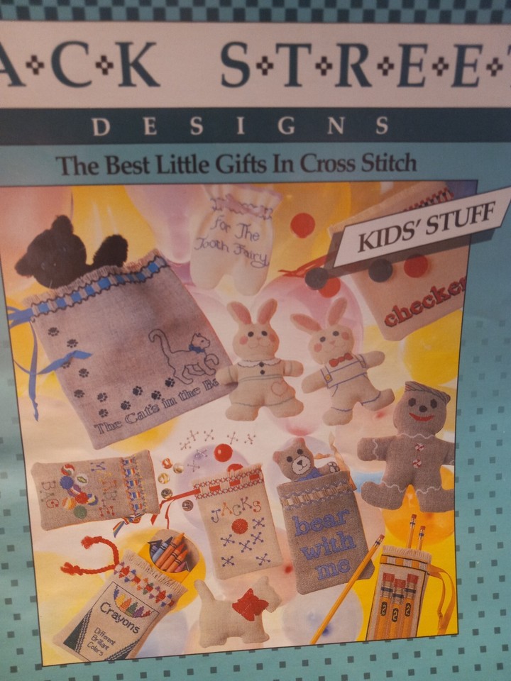 Back Street Designs Cross Stitch Kid's Stuff Patterns Booklet BS-42 | eBay