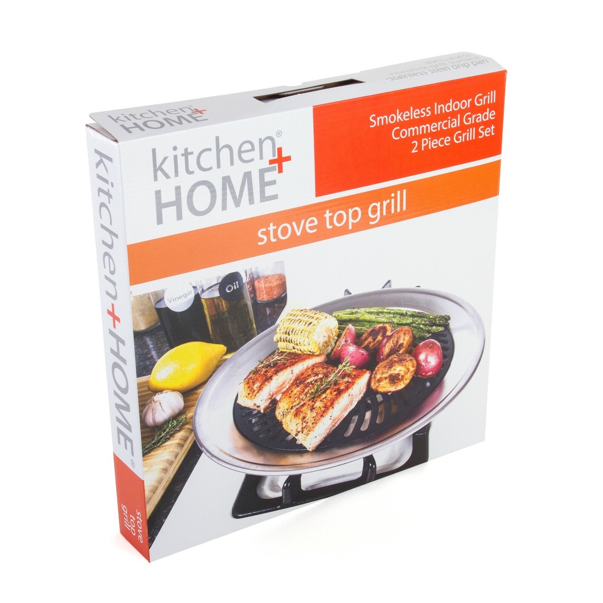 STOVE TOP GRILL 鉄板 ガスグリル付 Stove Top Grill Pan - Smokeless Nonstick Indoor Grill Plate