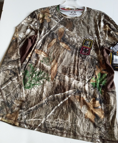 Realtree Edge Camo Scent Control Long Sleeve Performance Flex T Shirt men's XL - Picture 1 of 4