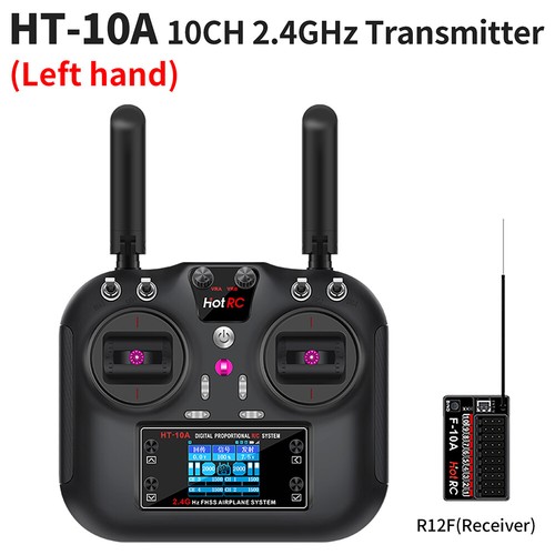 HotRC HT-10A 2.4GHz 10CH 10A RC Transmitter PWM FHSS F-10A Receiver Radio System - Picture 30 of 33