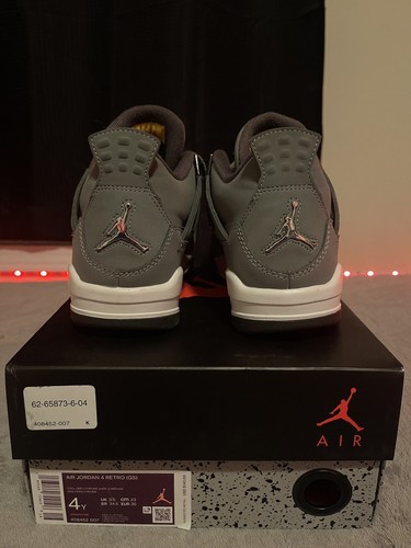 Air Jordan 4 Retro Cool Grey 2019 (308497-007) - Size 4y - Picture 5 of 7