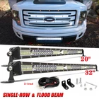For 09-14 Ford F150 Upper Grille Lower Hidden Bumper Combo LED Light Bar Kits