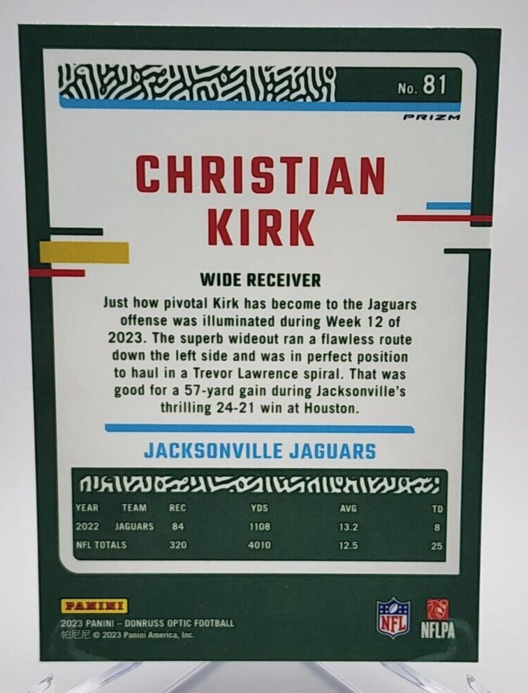 2023 Panini Donruss Optic #81 Christian Kirk Blue Stars Holo 2023 Panini Donruss Optic #81 Christian Kirk Blue Stars Holo